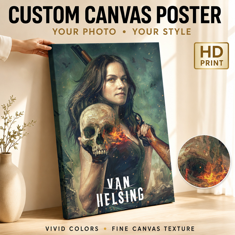 Home Decor Gothic - Van Helsing Vampire Hunter Framed Canvas