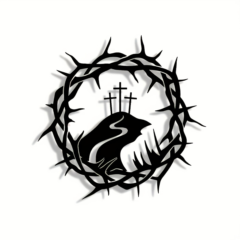 Home Decoration - CIFBUY Iron Wall Art Vine Circle