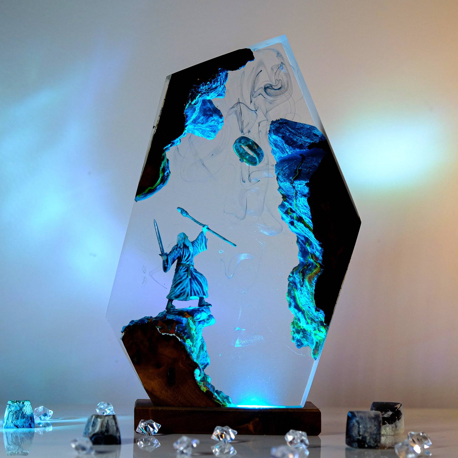 Home Decor Xmas - Movie Scence Figure Table Resin Lamp