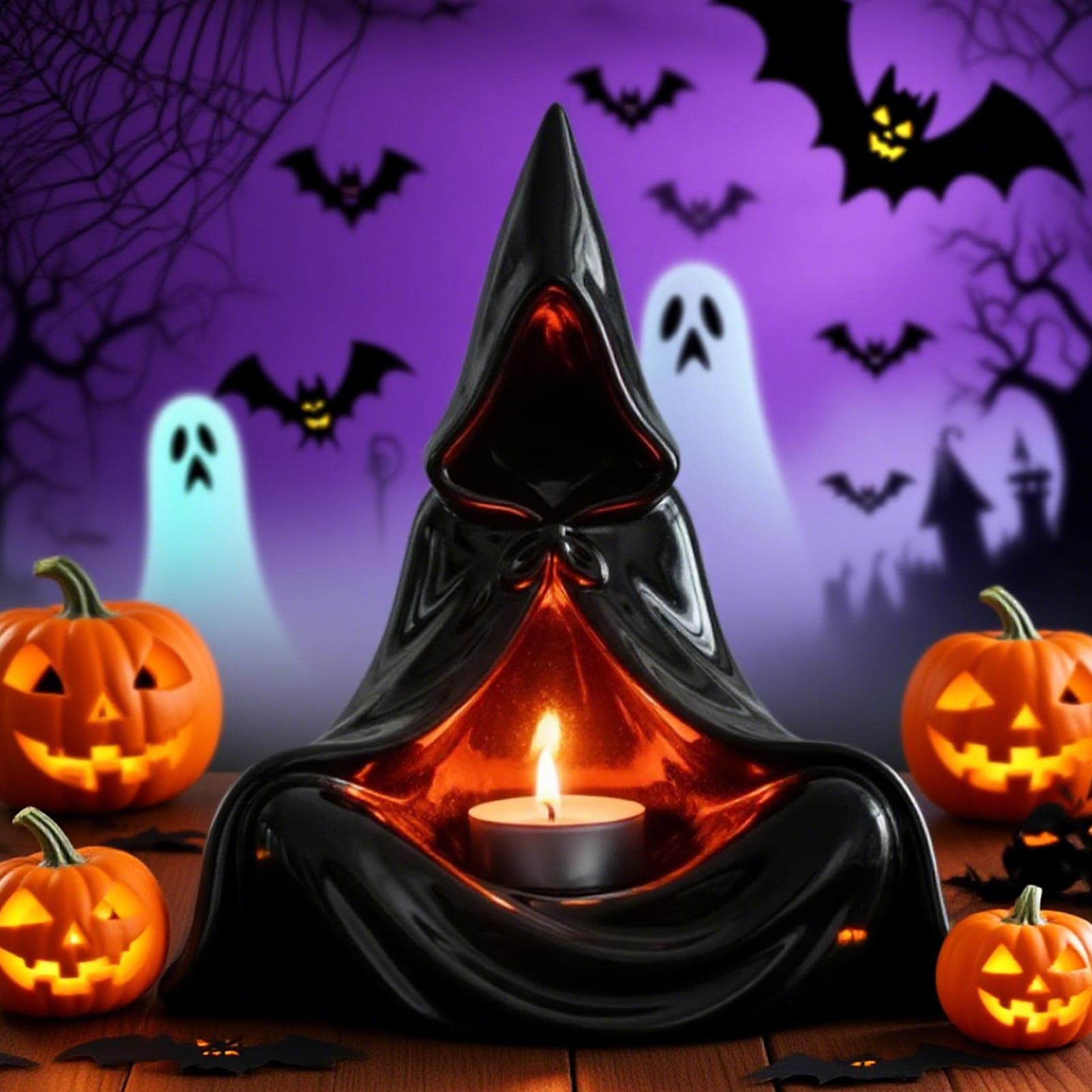 Spooky Tealight Holder Desktop - Home Decor Gothic 评论和价格