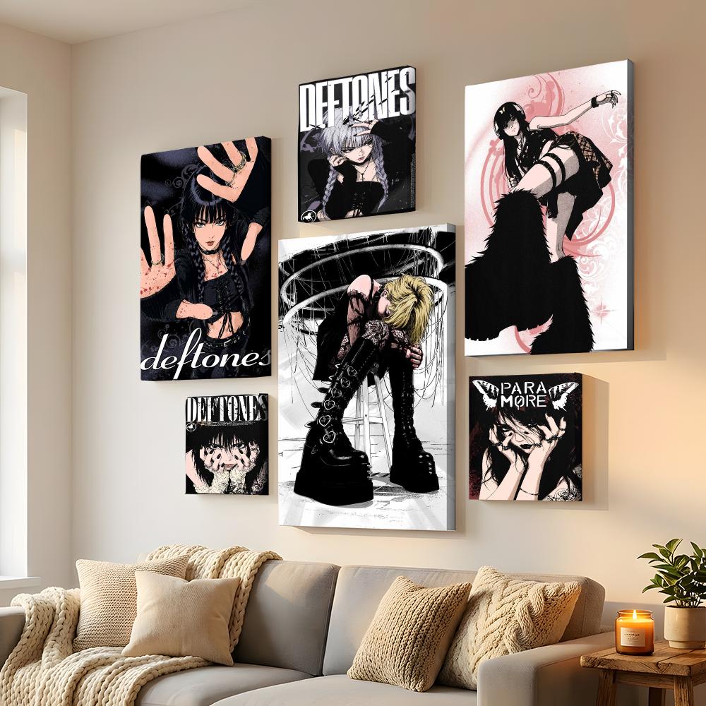 Y2K Gothic Anime Rock Girl Fra - Home Decor Gothic 评论和价格