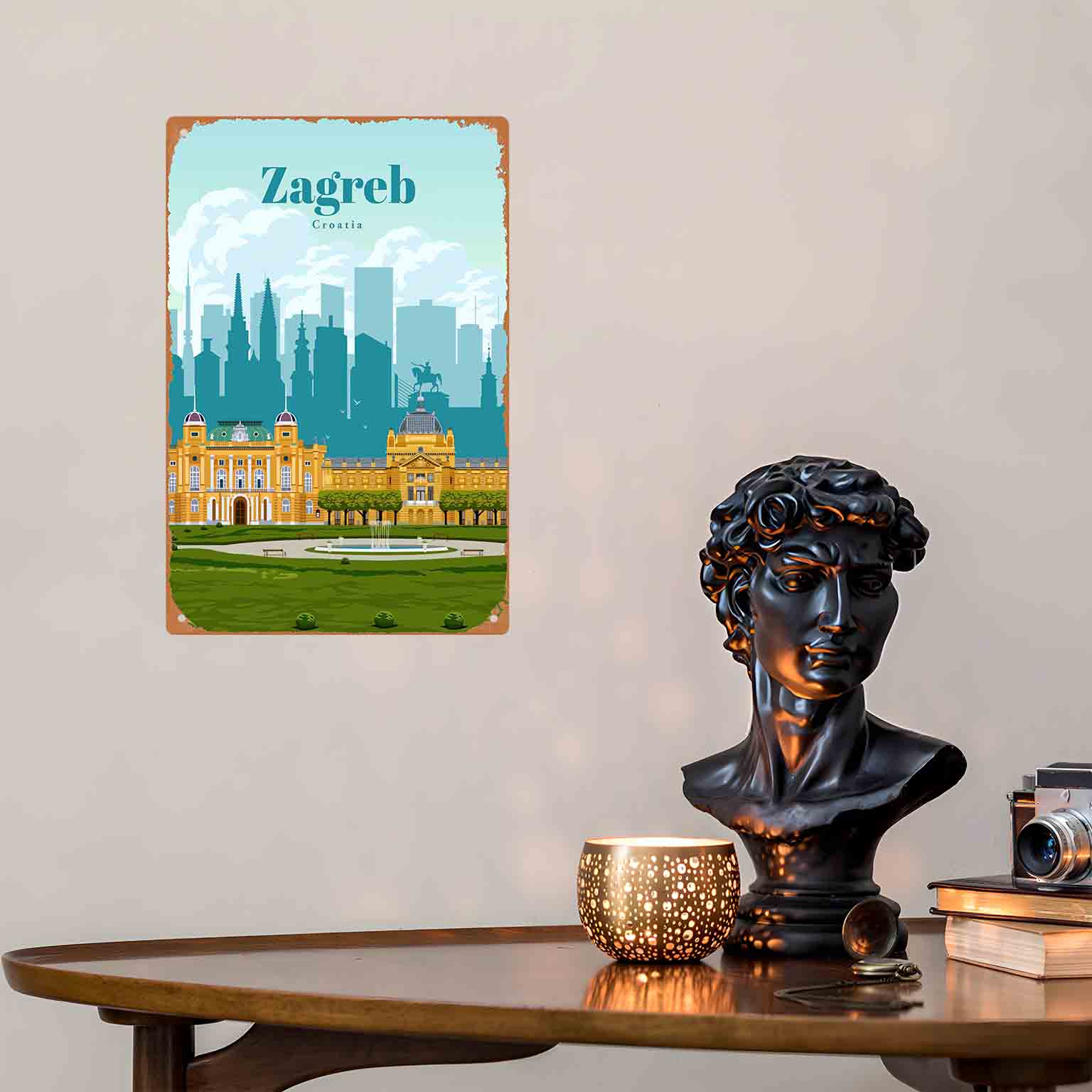 2D FLAT 1pc Zagreb Croatia Cit - Home Decor Zagreb 评论和价格