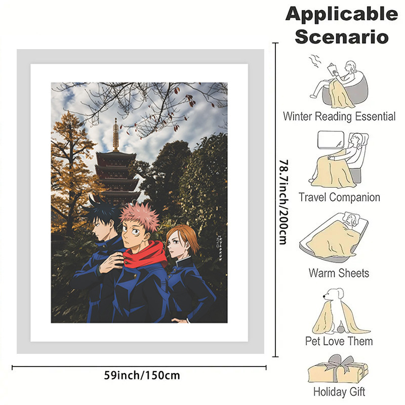 Jujutsu Kaisen Anime Fleece Bl - Home Decor Ideas 评论和价格