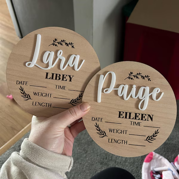 1Pc Custom Baby Announcement S - Home Decor Xmas 评论和价格