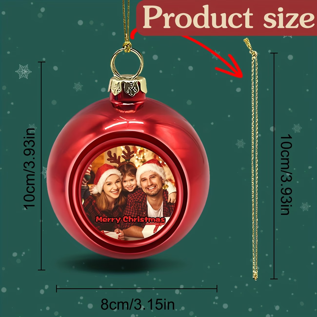 Custom Photo Christmas Ornamen - Home Decor Xmas 评论和价格