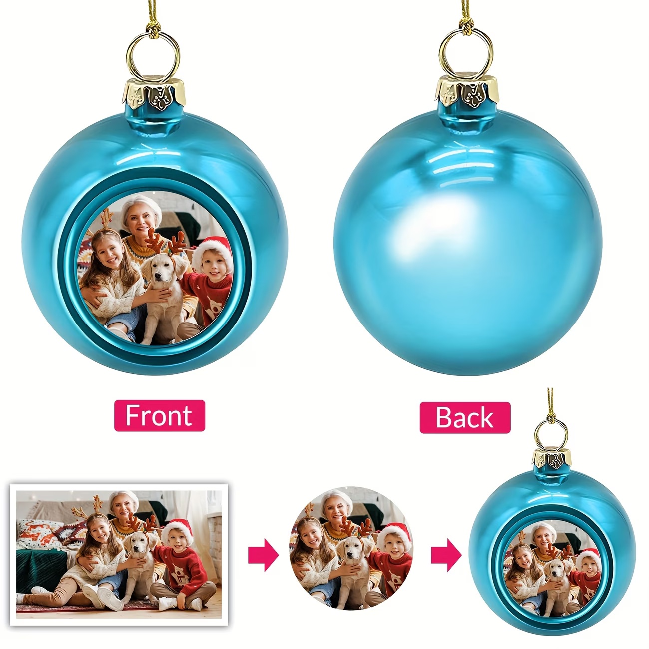 Custom Photo Christmas Ornamen - Home Decor Xmas 评论和价格
