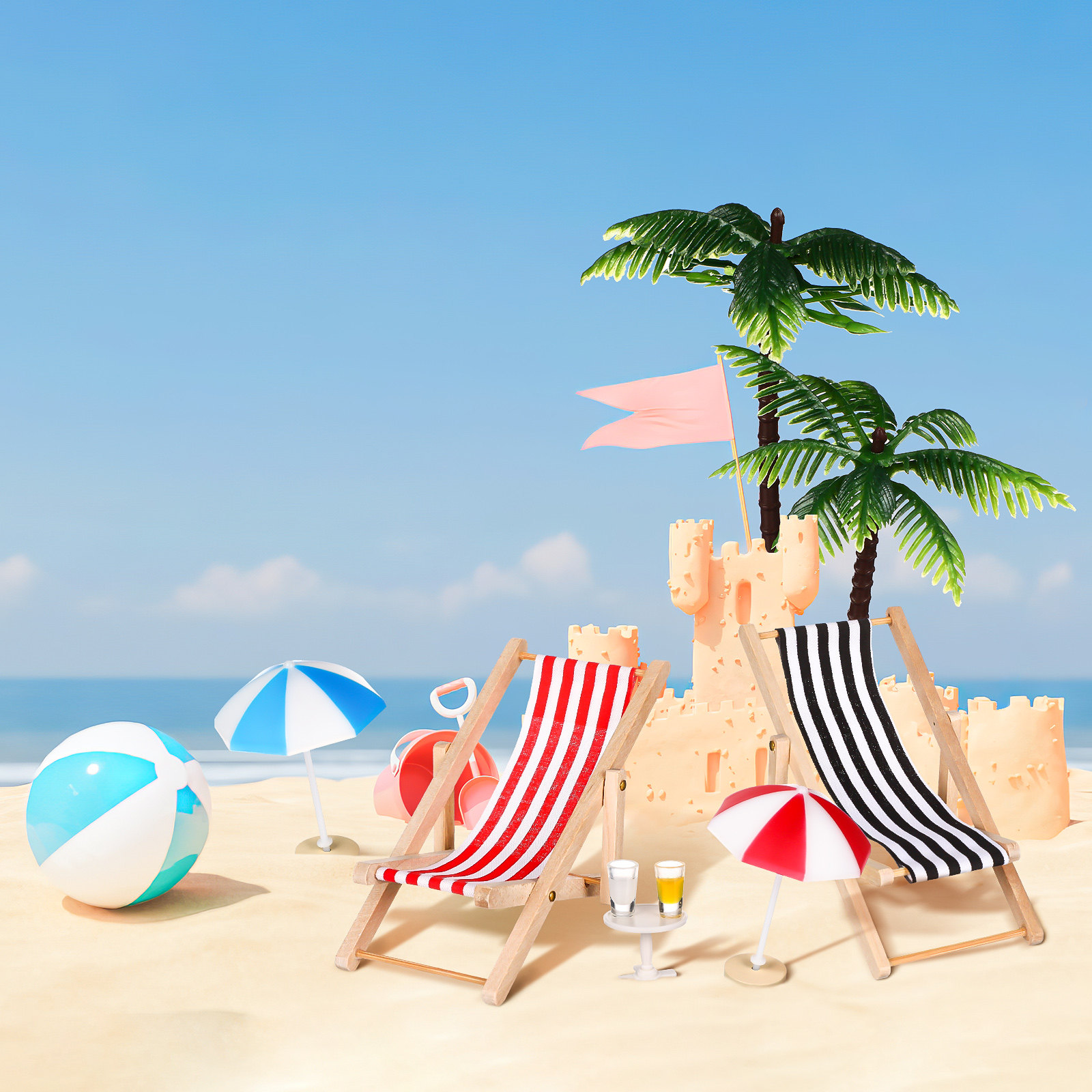 Mini Beach Landscape Ornament  - Home Decor Tree 评论和价格