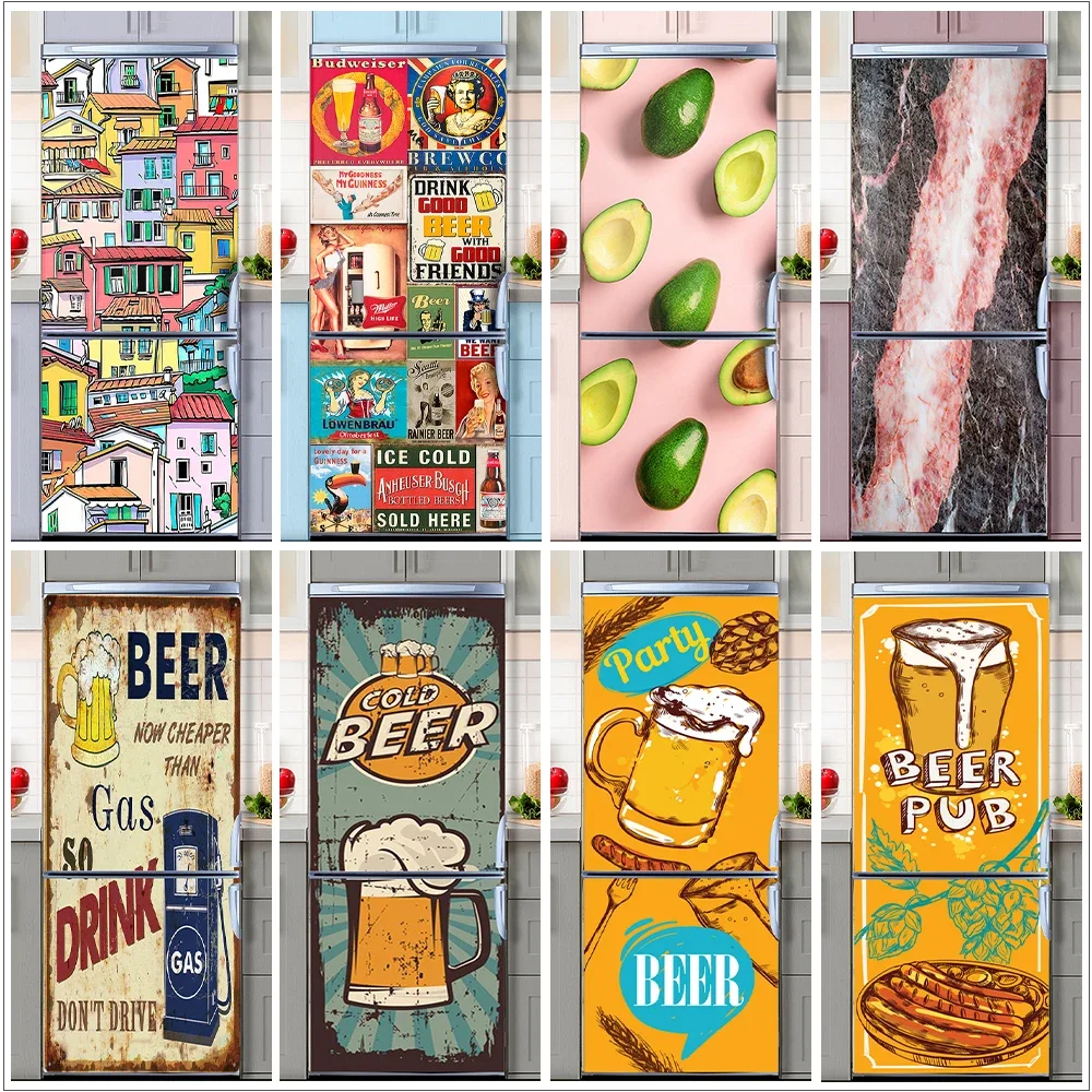 Retro Graffiti Fridge Door Mur - Home Decor On Sale 评论和价格
