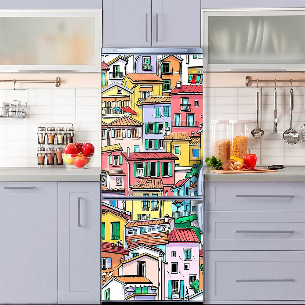 Retro Graffiti Fridge Door Mur - Home Decor On Sale 评论和价格