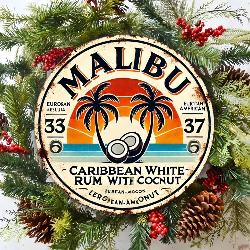 Vintage Malibu Rum Coconut Alu - Home Decor Tree 评论和价格