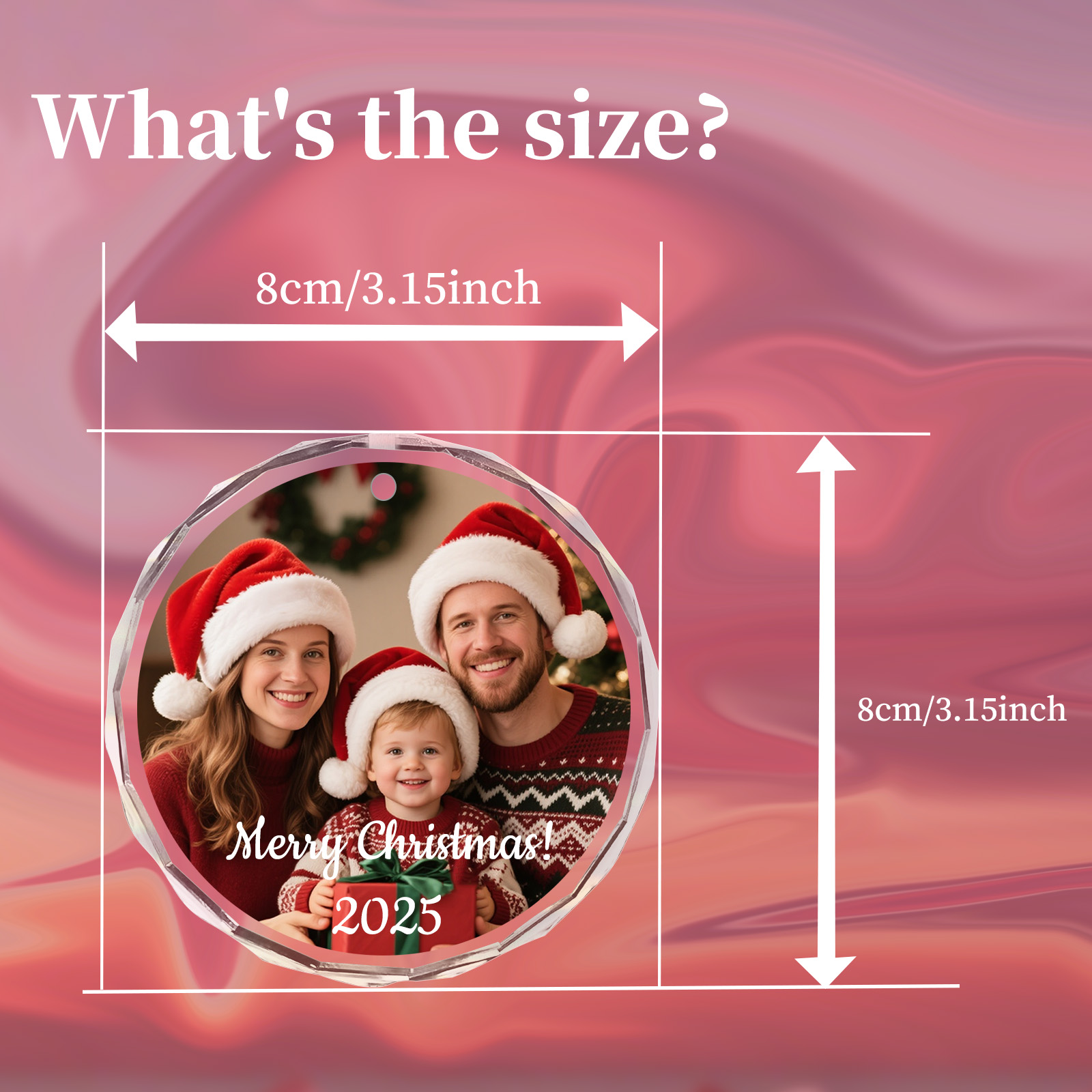 Custom Christmas Photo Ornamen - Home Decor Xmas 评论和价格