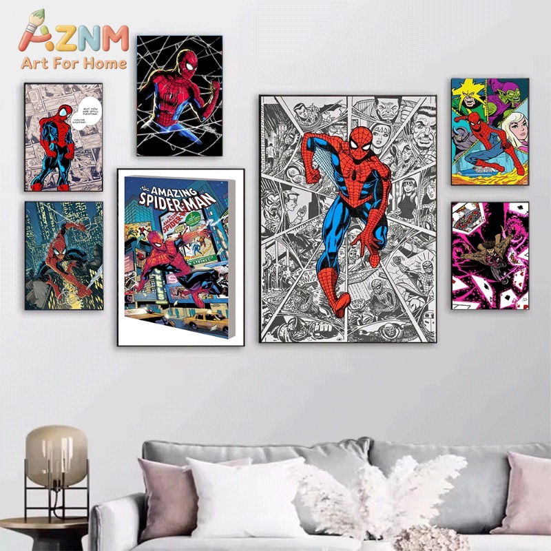 Noir Spider‑Man Dark Comic Sty - Home Decor Gothic 评论和价格