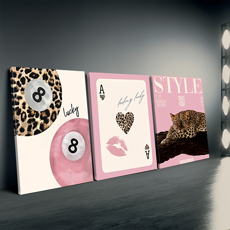 3pcs Leopard Cheetah Canvas Wa - Home Decor Brand 评论和价格