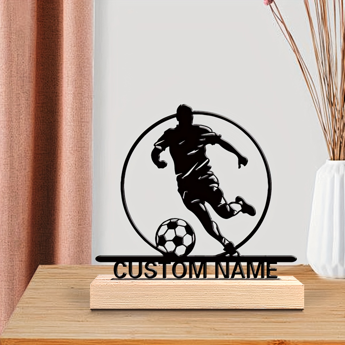 Custom Soccer Player Metal Sta - Home Decor Design 评论和价格