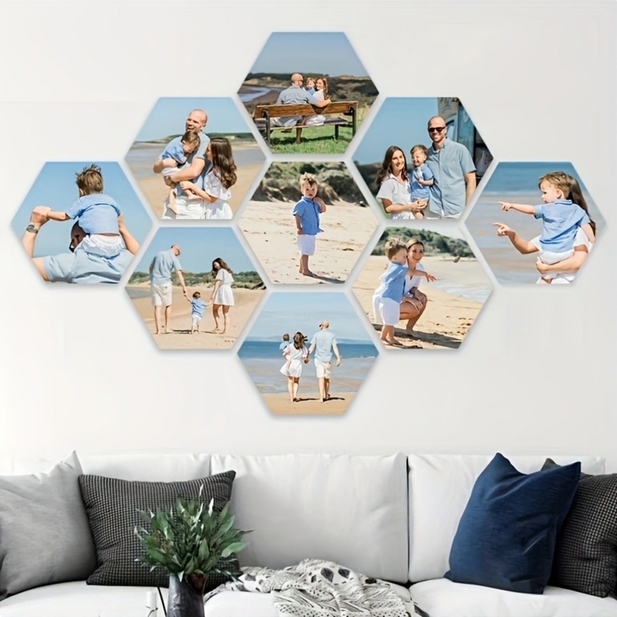 Custom Wall Decor — Modern Hex - Home Decor Xmas 评论和价格