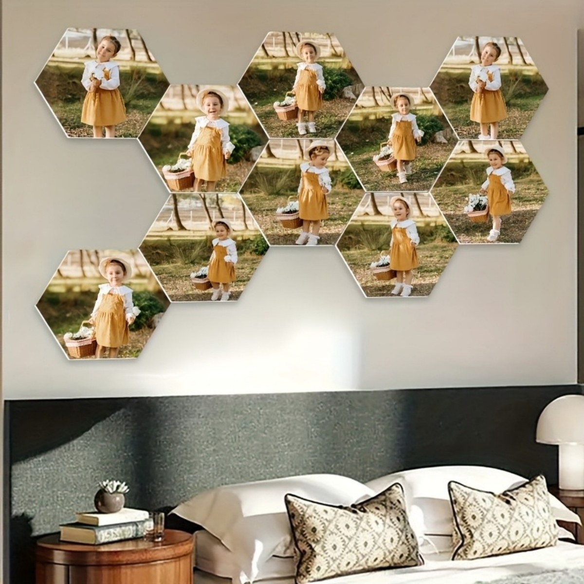 Custom Wall Decor — Modern Hex - Home Decor Xmas 评论和价格