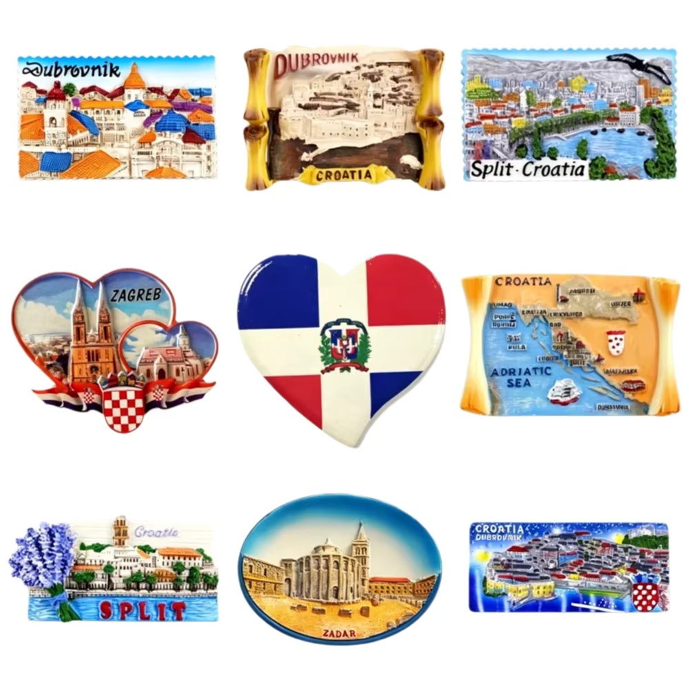 Croatia 3D Resin Fridge Magnet - Home Decor Zagreb 评论和价格