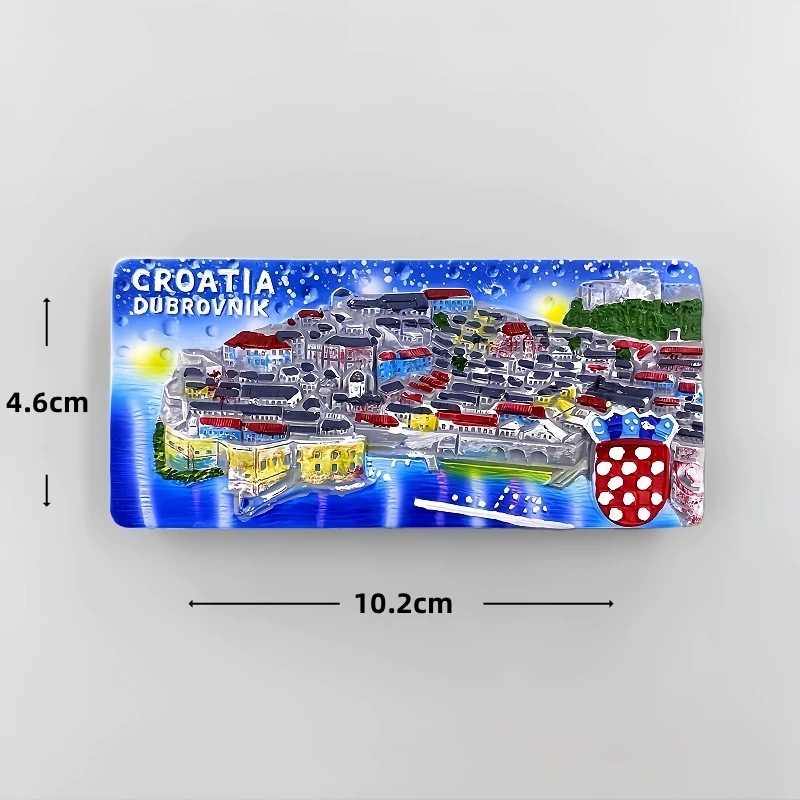 Croatia 3D Resin Fridge Magnet - Home Decor Zagreb 评论和价格