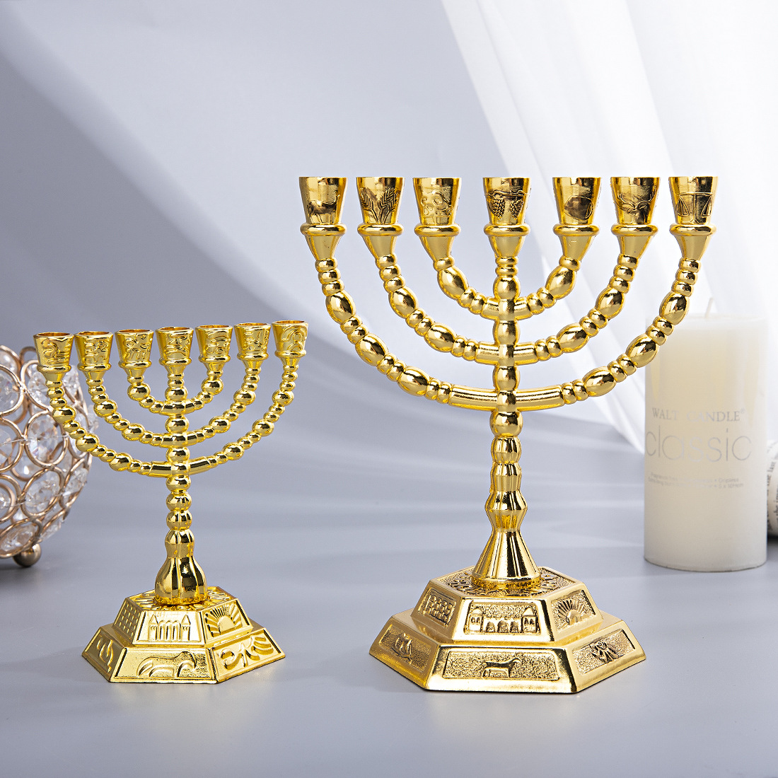 7 Branch Menorah Jewish Home D - Home Decoration 评论和价格