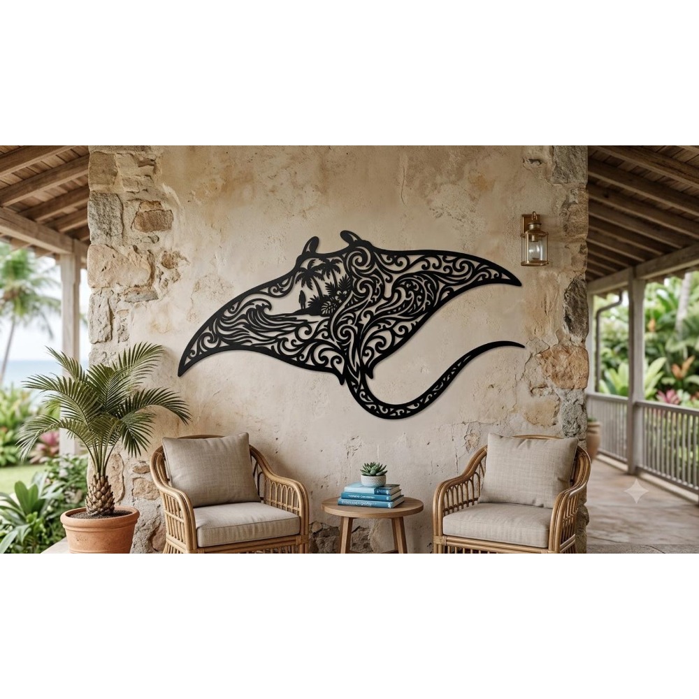 Brand Tribal Manta Ray Metal W - Home Decor Brand 评论和价格