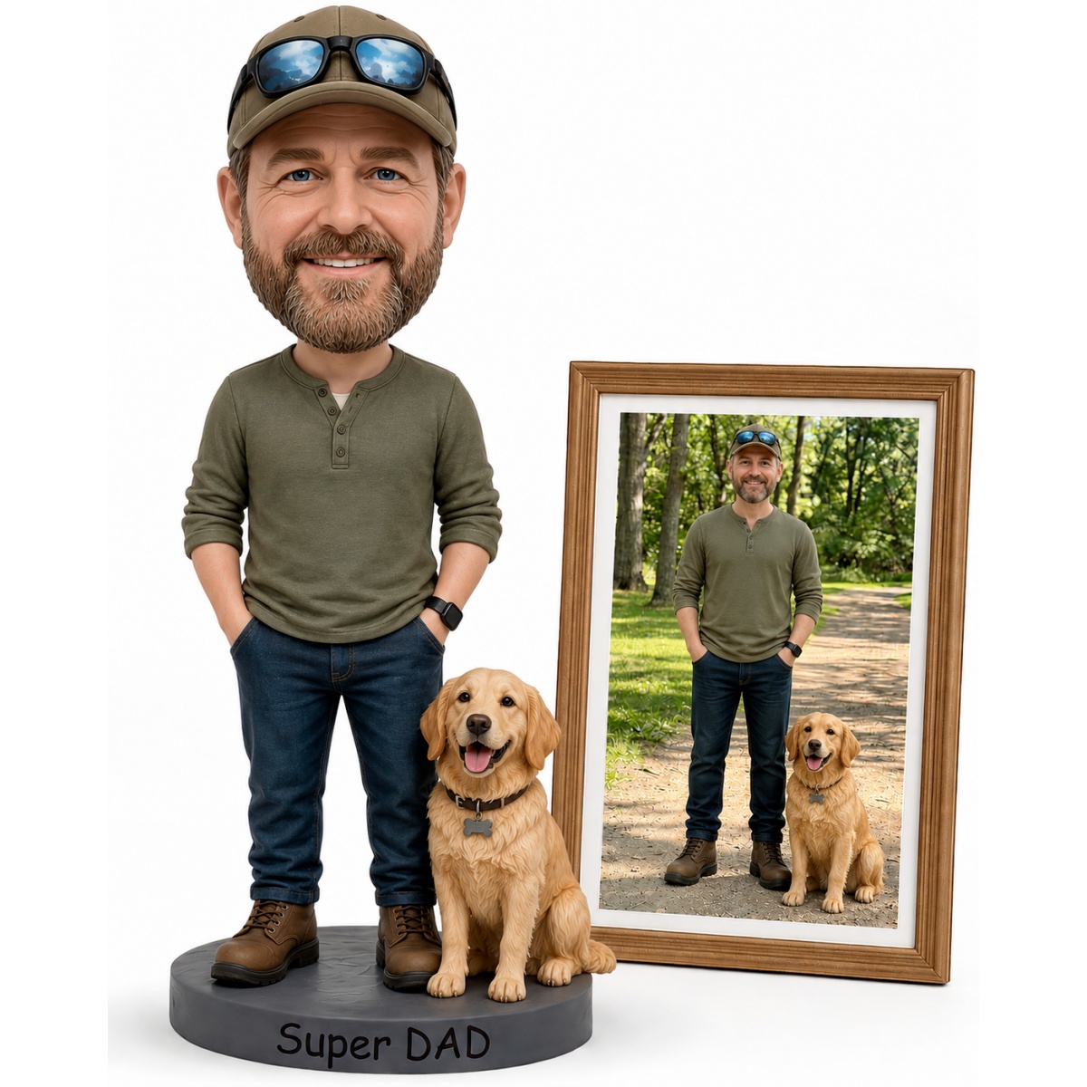 Custom Pet and Owner Bobblehea - Home Decor From Clay 评论和价格