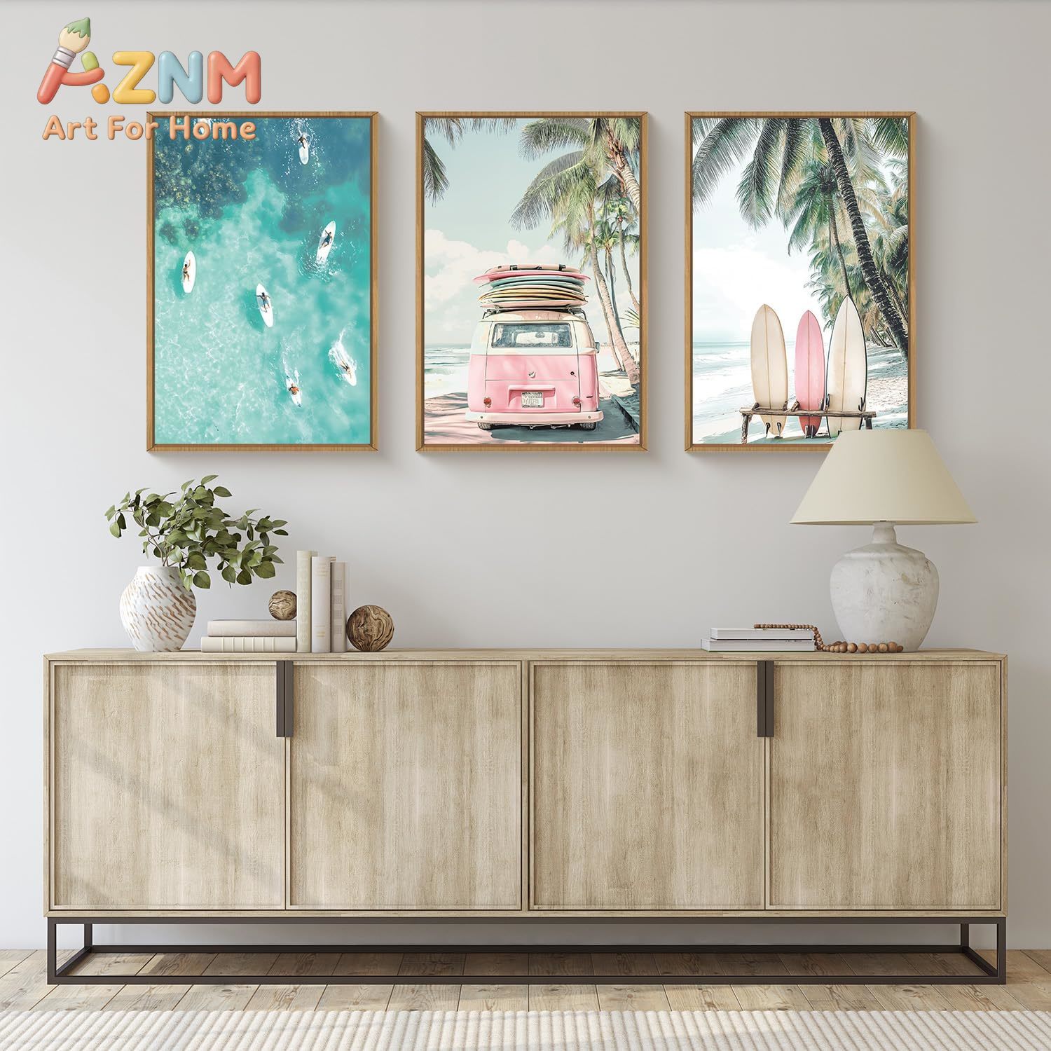 3pcs Summer Surfboard Beach Ca - Home Decor Nautical 评论和价格