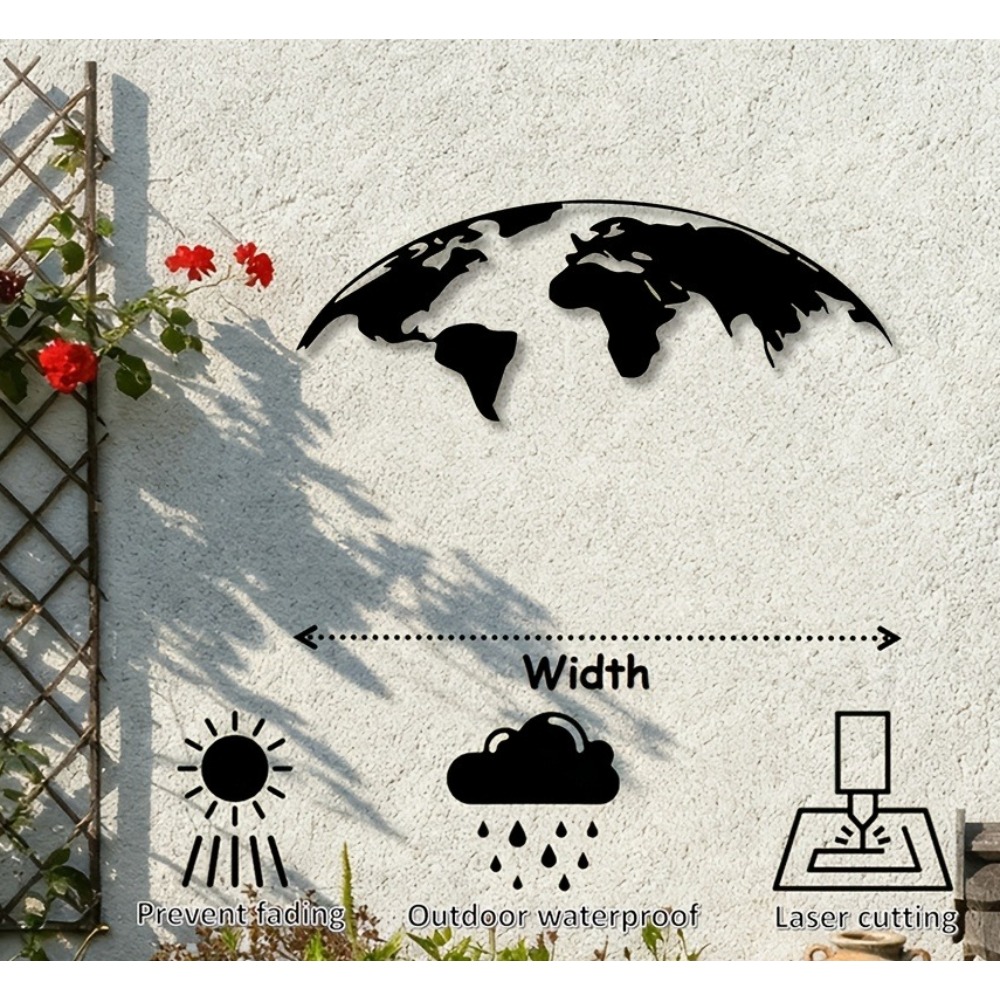 Brand 2D Metal Wall Art World  - Home Decor Brand 评论和价格